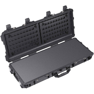 Pelican 1700 Protector Long Case, Black (Gen2) Pick & Pluck Foam with EZ-Click™ MOLLE Panels ColorCase 017000-0401-110-110