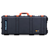 Pelican 1700 Protector Long Case, Black with Orange Handles & Latches (Gen2)