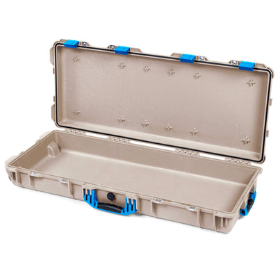 Pelican 1700 Protector Long Case, Desert Tan with Blue Handles & Latches (Gen2)