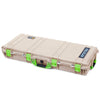 Pelican 1700 Protector Long Case, Desert Tan with Lime Green Handles & Latches (Gen2) ColorCase