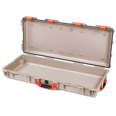 Pelican 1700 Protector Long Case, Desert Tan with Orange Handles & Latches (Gen2)