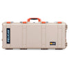 Pelican 1700 Protector Long Case, Desert Tan with Orange Handles & Latches (Gen2)