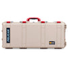 Pelican 1700 Protector Long Case, Desert Tan with Red Handles & Latches (Gen2)