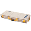 Pelican 1700 Protector Long Case, Desert Tan with Yellow Handles & Latches (Gen2)