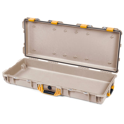 Pelican 1700 Protector Long Case, Desert Tan with Yellow Handles & Latches (Gen2)