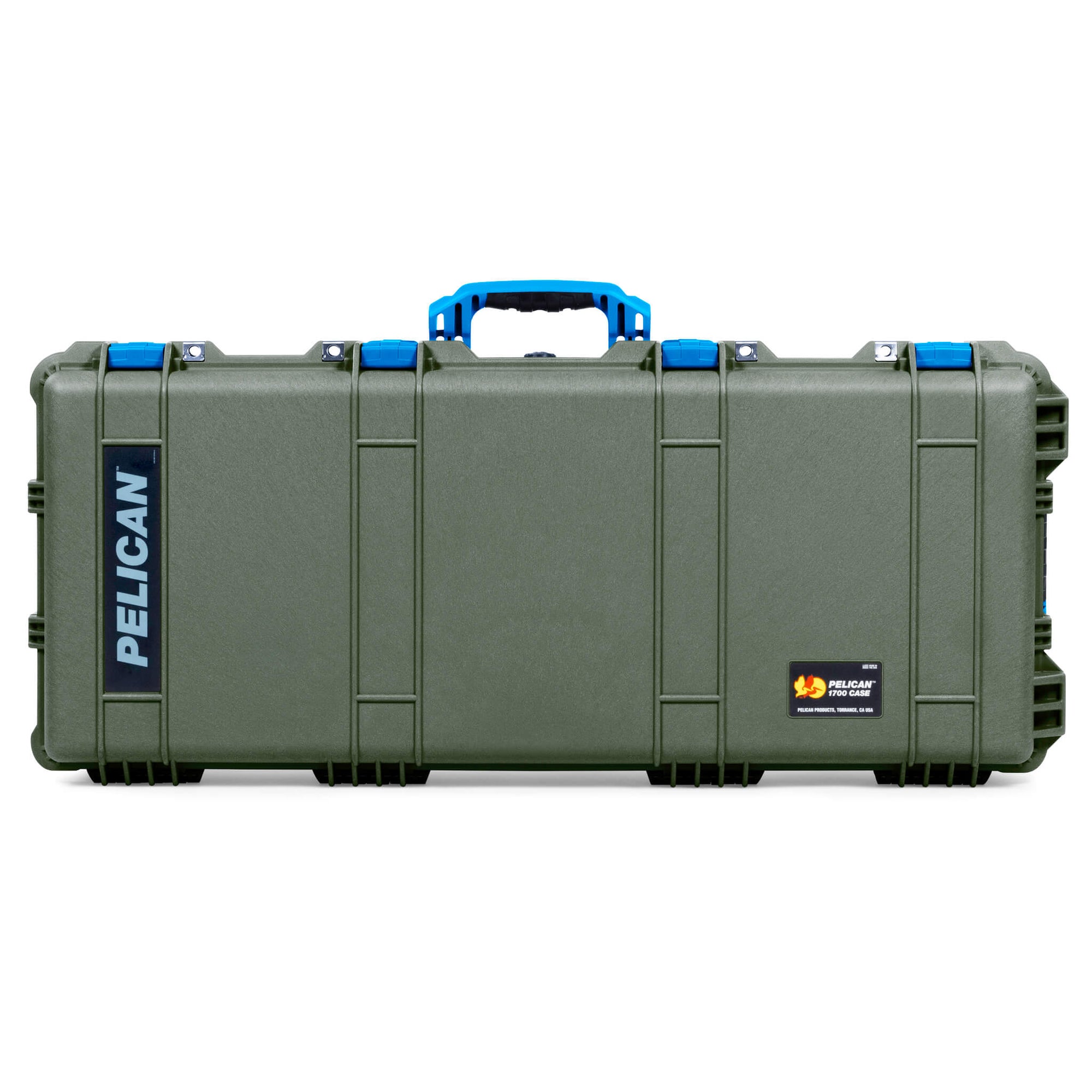 Pelican 1700 Protector Long Case, OD Green with Blue Handles & Latches (Gen2) ColorCase 