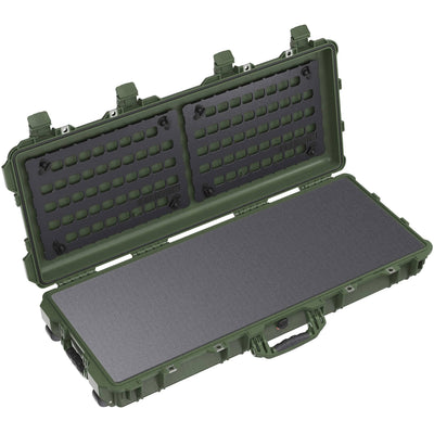 Pelican 1700 Protector Long Case, OD Green (Gen2) Pick & Pluck Foam with EZ-Click™ MOLLE Panels ColorCase 017000-0401-130-130