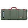 Pelican 1700 Protector Long Case, OD Green with Red Handles & Latches (Gen2) ColorCase