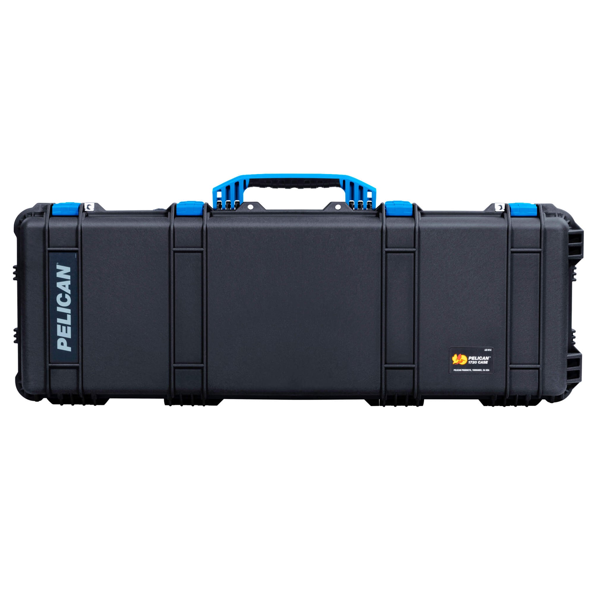 Pelican 1720 Protector Long Case, Black with Blue Handles & Latches (Gen2) ColorCase 