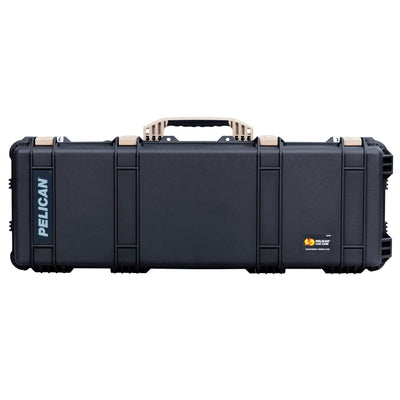 Pelican 1720 Protector Long Case, Black with Desert Tan Handles & Latches (Gen2) ColorCase