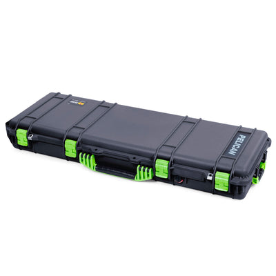 Pelican 1720 Protector Long Case, Black with Lime Green Handles & Latches (Gen2) ColorCase