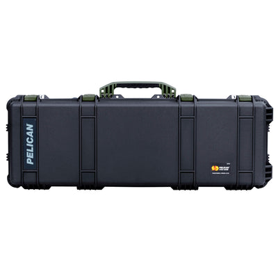 Pelican 1720 Protector Long Case, Black with OD Green Handles & Latches (Gen2) ColorCase