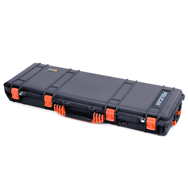 Pelican 1720 Protector Long Case, Black with Orange Handles & Latches (Gen2) ColorCase 