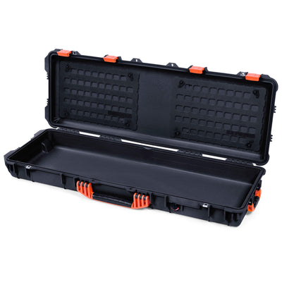 Pelican 1720 Protector Long Case, Black with Orange Handles & Latches (Gen2) EZ-Click™ MOLLE Panels Only ColorCase 017200-0400-110-150