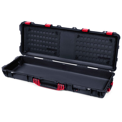 Pelican 1720 Protector Long Case, Black with Red Handles & Latches (Gen2) EZ-Click™ MOLLE Panels Only ColorCase 017200-0400-110-320