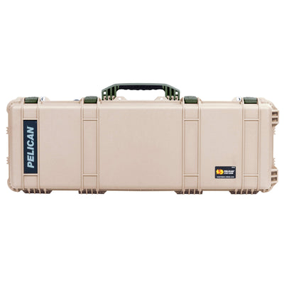 Pelican 1720 Protector Long Case, Desert Tan with OD Green Handles & Latches (Gen2)