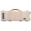 Pelican 1720 Protector Long Case, Desert Tan with Yellow Handles & Latches (Gen2)