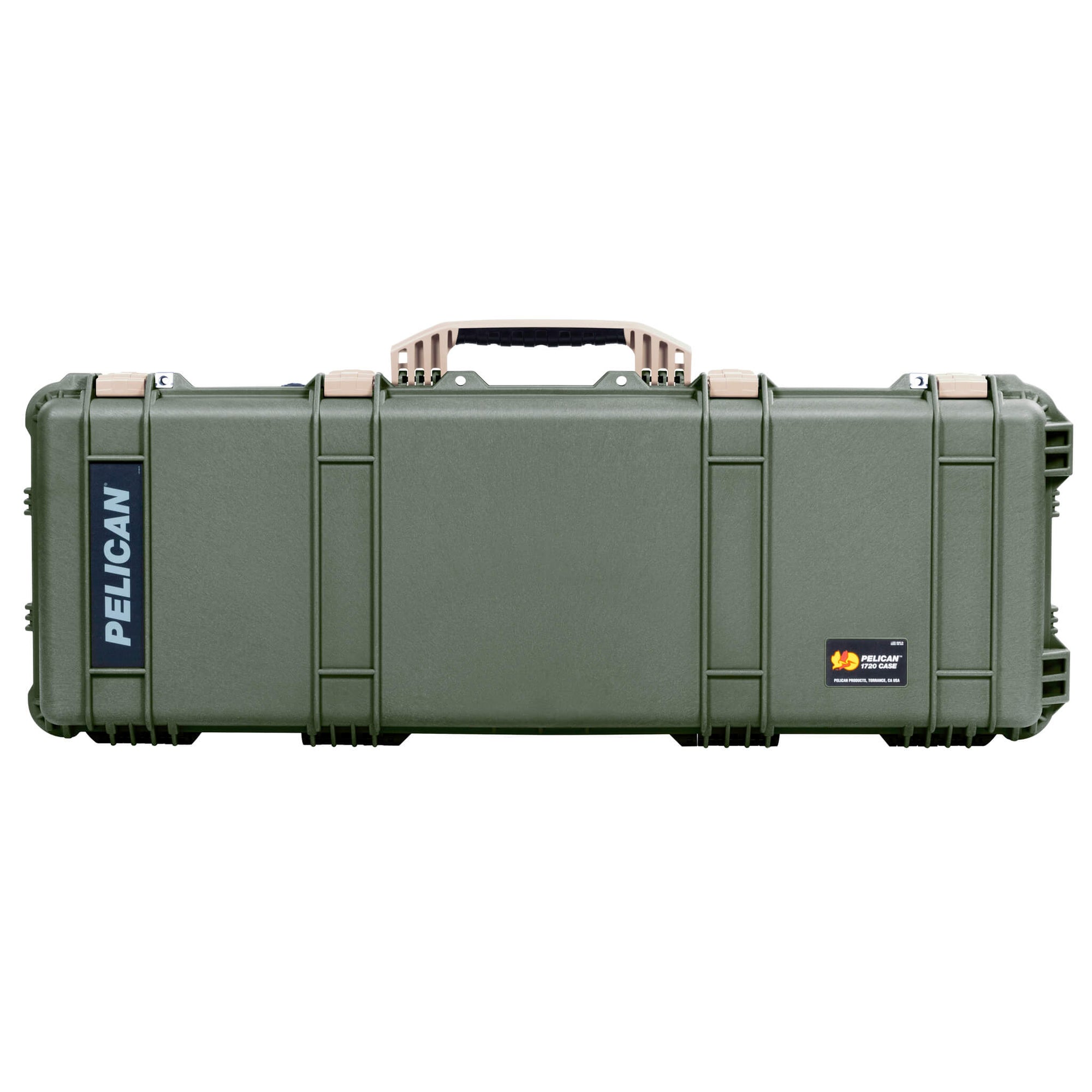 Pelican 1720 Protector Long Case, OD Green with Desert Tan Handles & Latches (Gen2)