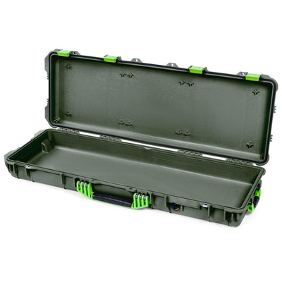 Pelican 1720 Protector Long Case, OD Green with Lime Green Handles & Latches (Gen2)