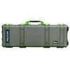 Pelican 1720 Protector Long Case, OD Green with Lime Green Handles & Latches (Gen2)