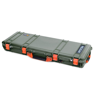 Pelican 1720 Protector Long Case, OD Green with Orange Handles & Latches (Gen2)