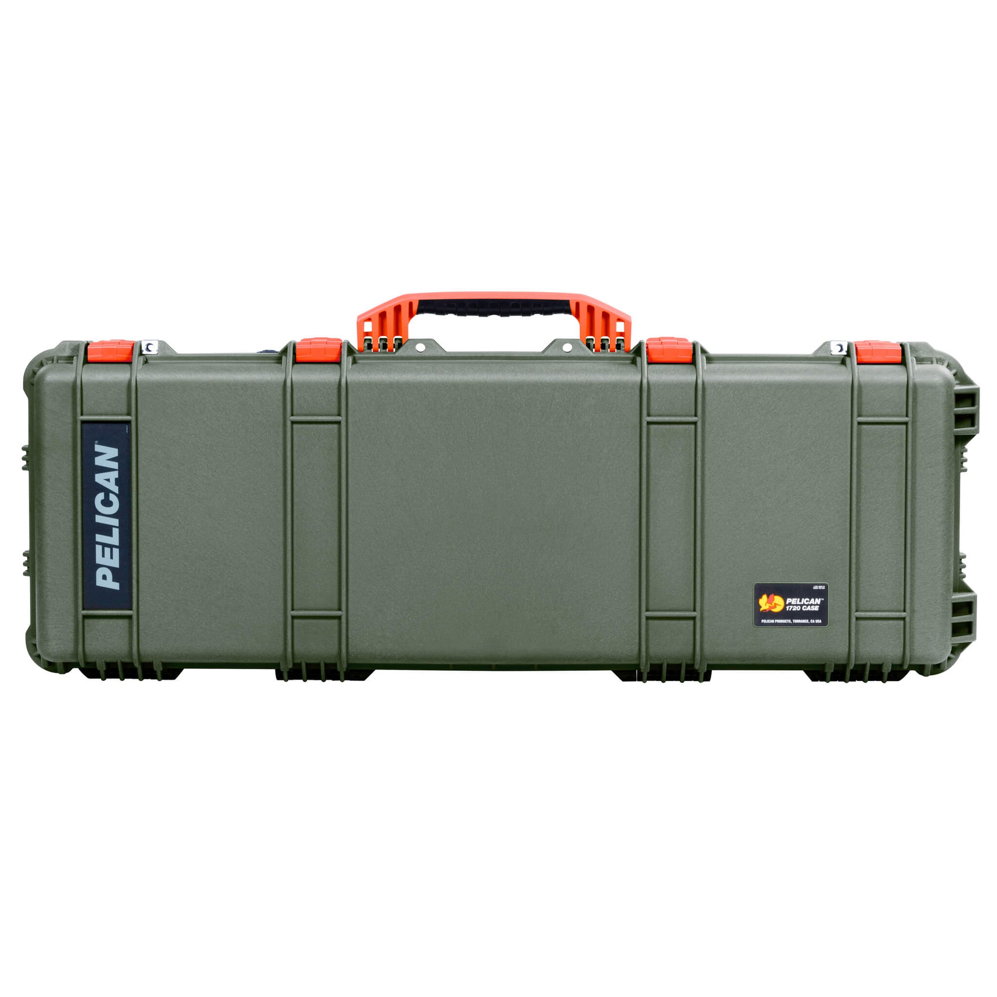 Pelican 1720 Protector Long Case, OD Green with Orange Handles & Latches (Gen2) ColorCase 