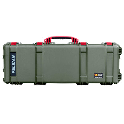 Pelican 1720 Protector Long Case, OD Green with Red Handles & Latches (Gen2) ColorCase