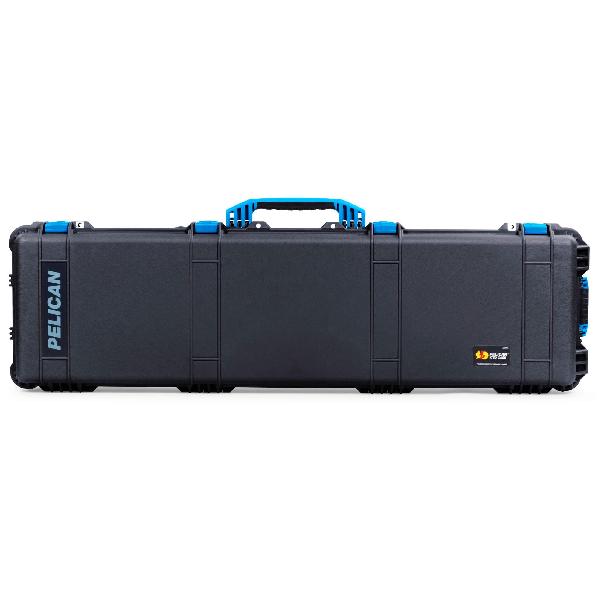 Pelican 1750 Protector Long Case, Black with Blue Handles & Latches (Gen2) ColorCase 