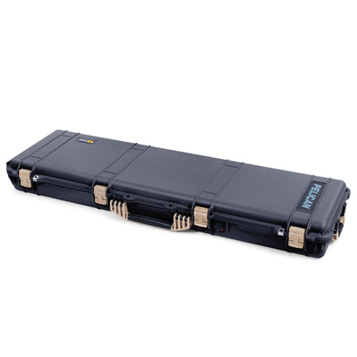 Pelican 1750 Protector Long Case, Black with Desert Tan Handles & Latches (Gen2) ColorCase