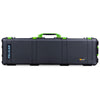 Pelican 1750 Protector Long Case, Black with Lime Green Handles & Latches (Gen2)