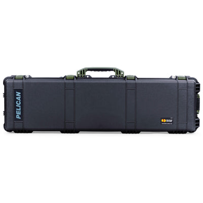 Pelican 1750 Protector Long Case, Black with OD Green Handles & Latches (Gen2) ColorCase