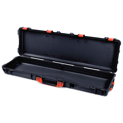 Pelican 1750 Protector Long Case, Black with Orange Handles & Latches (Gen2)