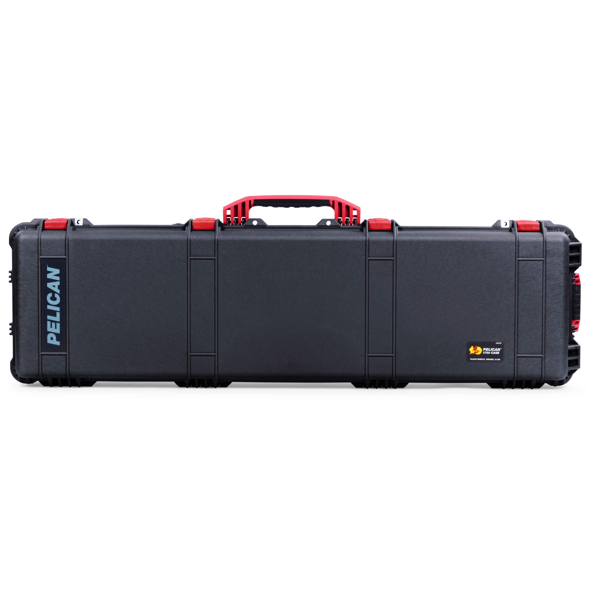 Pelican 1750 Protector Long Case, Black with Red Handles & Latches (Gen2)