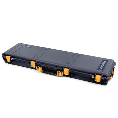 Pelican 1750 Protector Long Case, Black with Yellow Handles & Latches (Gen2) ColorCase