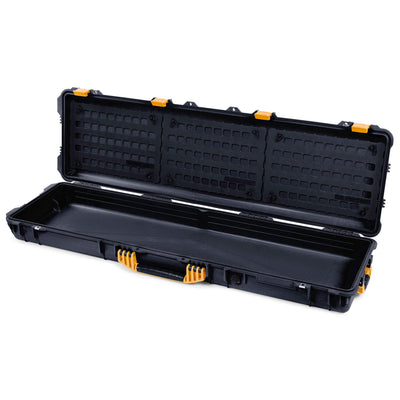 Pelican 1750 Protector Long Case, Black with Yellow Handles & Latches (Gen2)