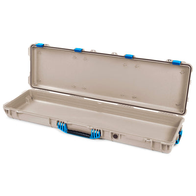 Pelican 1750 Protector Long Case, Desert Tan with Blue Handles & Latches (Gen2)