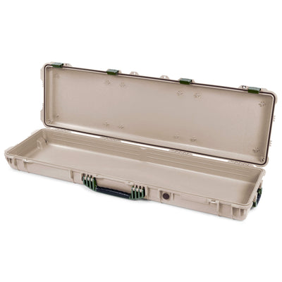 Pelican 1750 Protector Long Case, Desert Tan with OD Green Handles & Latches (Gen2)