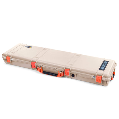 Pelican 1750 Protector Long Case, Desert Tan with Orange Handles & Latches (Gen2) ColorCase