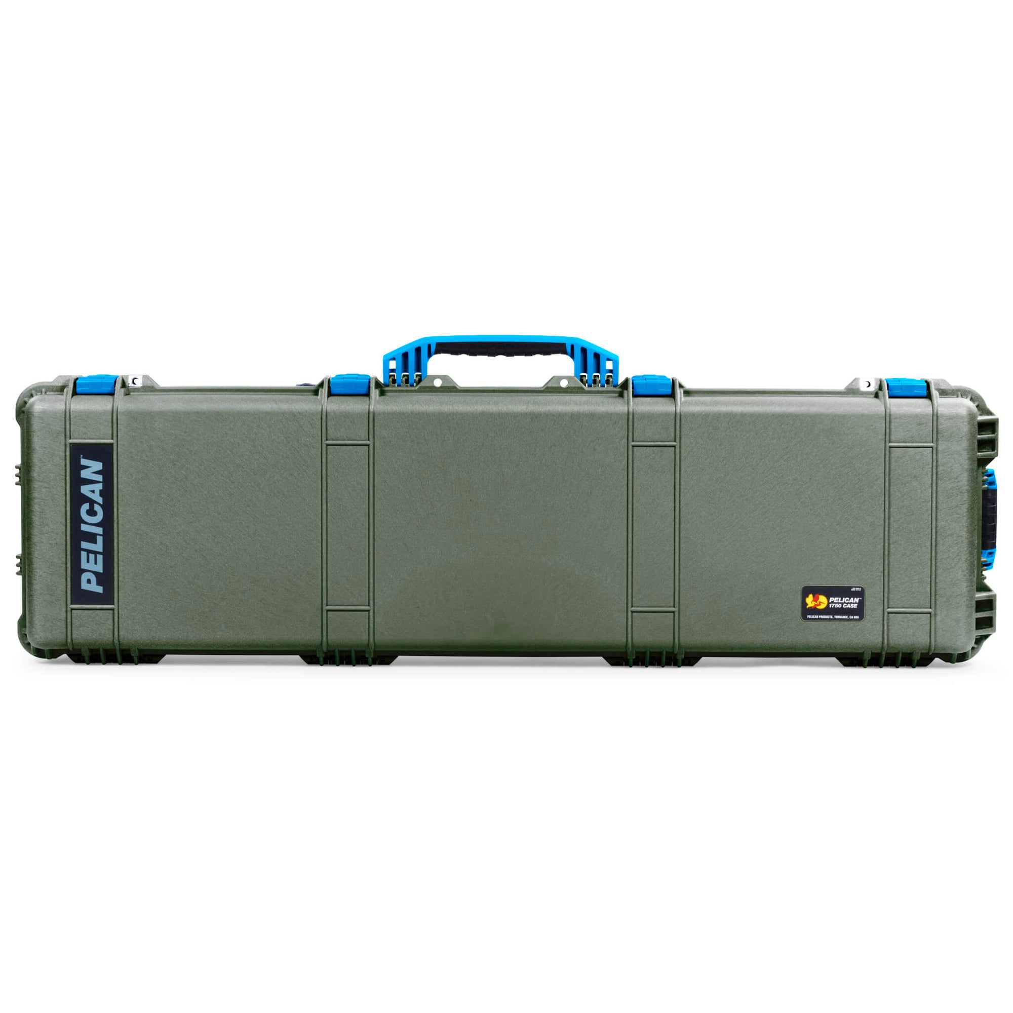 Pelican 1750 Protector Long Case, OD Green with Blue Handles & Latches (Gen2) ColorCase 