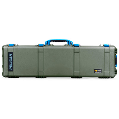 Pelican 1750 Protector Long Case, OD Green with Blue Handles & Latches (Gen2) ColorCase