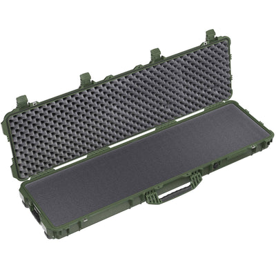 Pelican 1750 Protector Long Case, OD Green (LVMPD) Solid Foam with Convoluted Lid Foam ColorCase 017500-0002-130-130-LVMPD