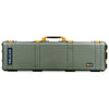 Pelican 1750 Protector Long Case, OD Green with Yellow Handles & Latches (Gen2) ColorCase