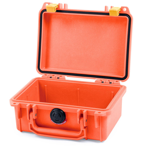 Pelican 1120 Orange Hard Case - Yellow Latches - Waterproof