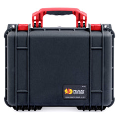 Pelican 1450 Case, Black with Red Handle & Latches