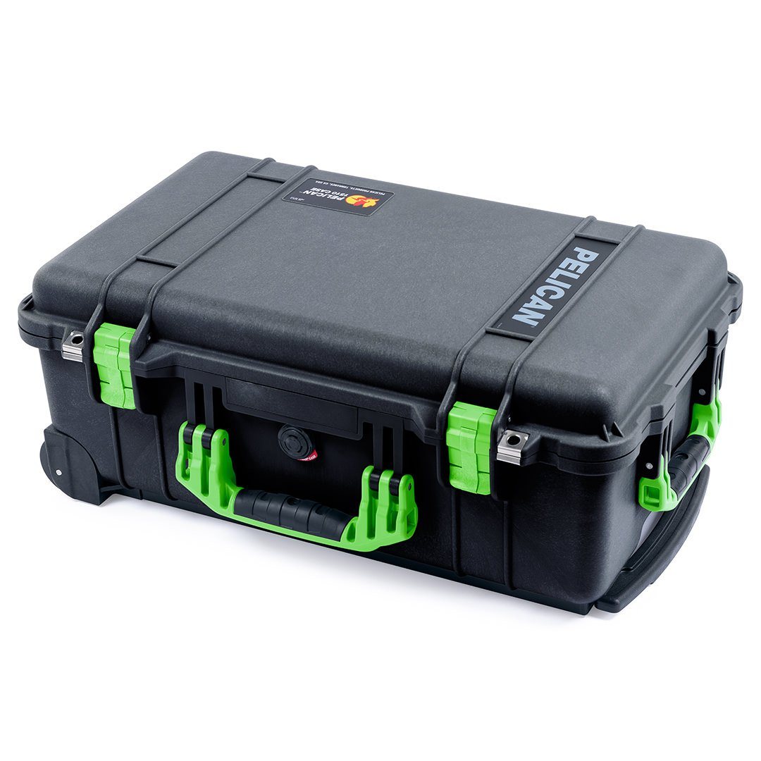 Pelican 1510 Case, Black with Lime Green Handles & Latches