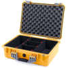 Pelican 1520 Case, Yellow with Silver Handle & Latches TrekPak Divider System with Convolute Lid Foam ColorCase 015200-0020-240-180