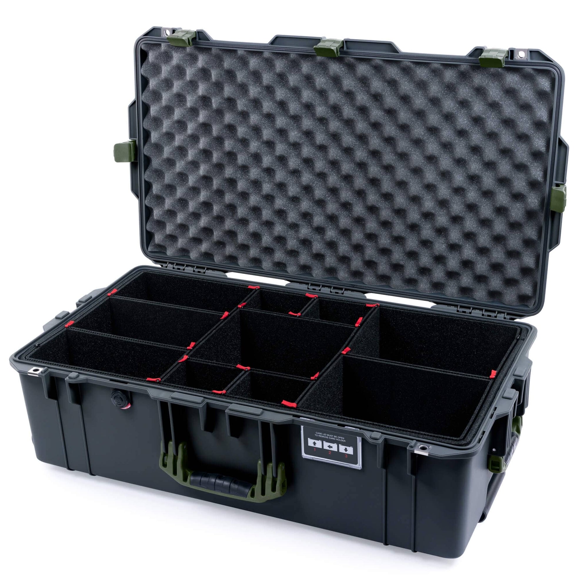 Pelican 1615 Air Case, Charcoal with OD Green Handles & Latches